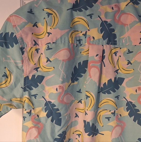 Party Pants Flamingo Banana Print Men's Shirt - Picture 11 of 16